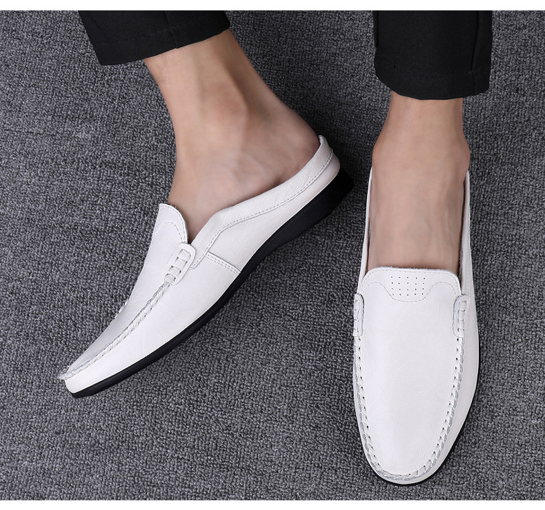  本革手縫い仕様かかとなしドライビングローファー