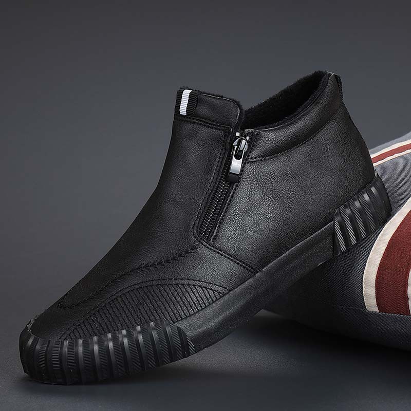 ドライビングシューズ 裏ボア仕様サイドジップハイカットレーシングシューズ