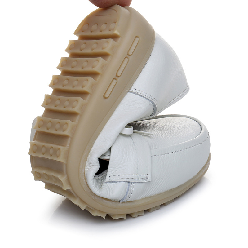 本革リボン付き滑り止めソール快適ドライビングローファー