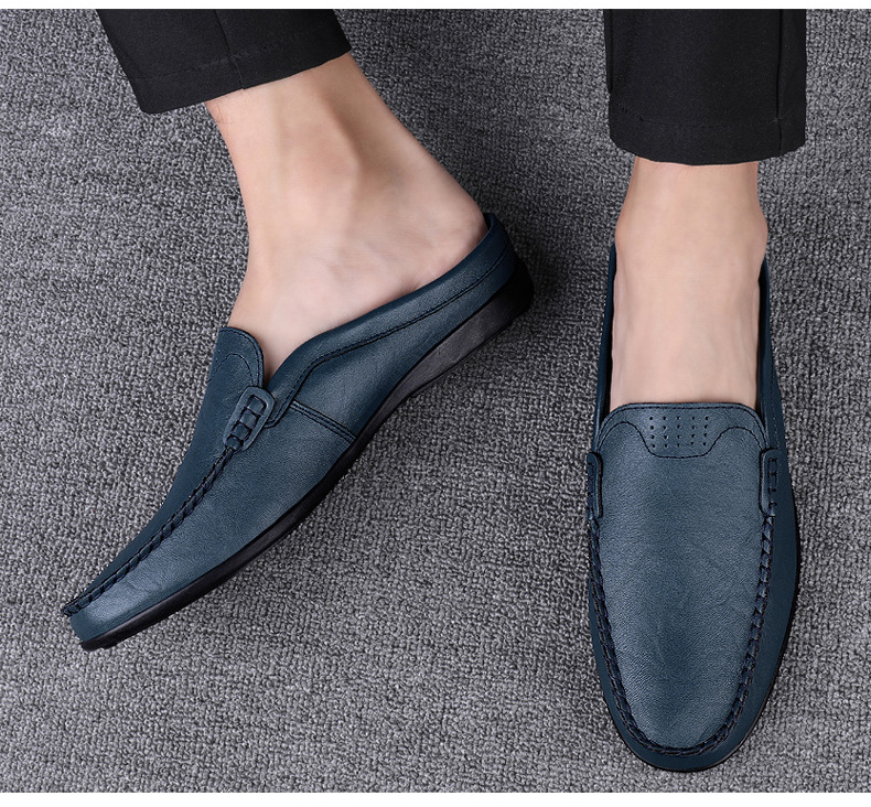  本革手縫い仕様かかとなしドライビングローファー