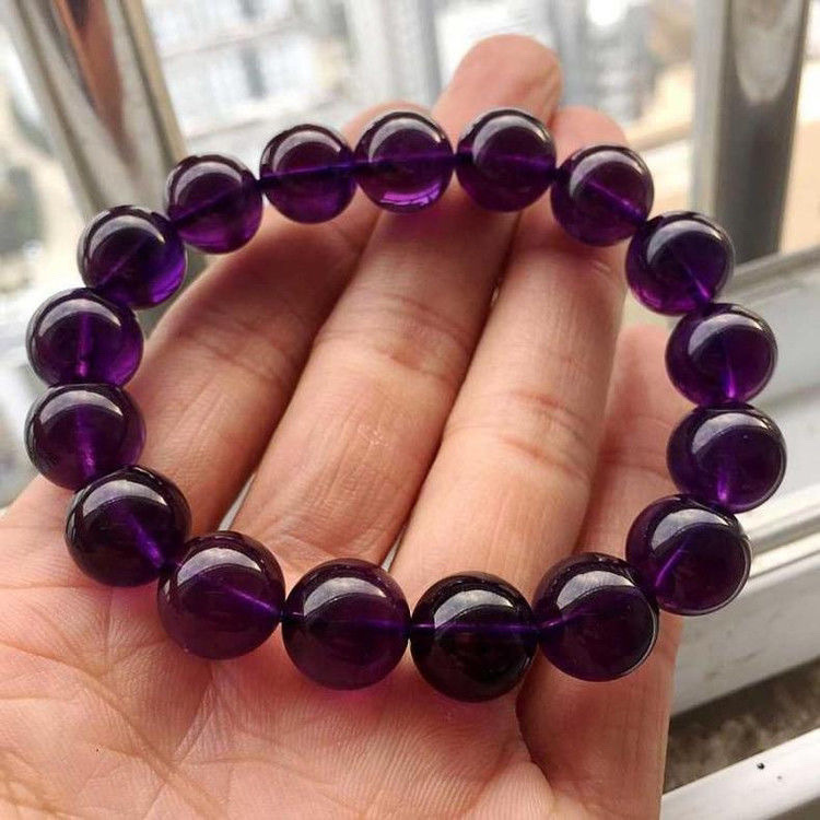 アメジスト 高品質　天然石ブレスレット　紫水晶