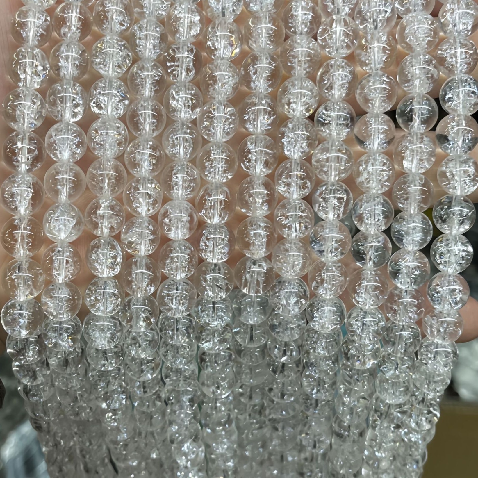 ヒマラヤクラック水晶　天然石ブレスレット