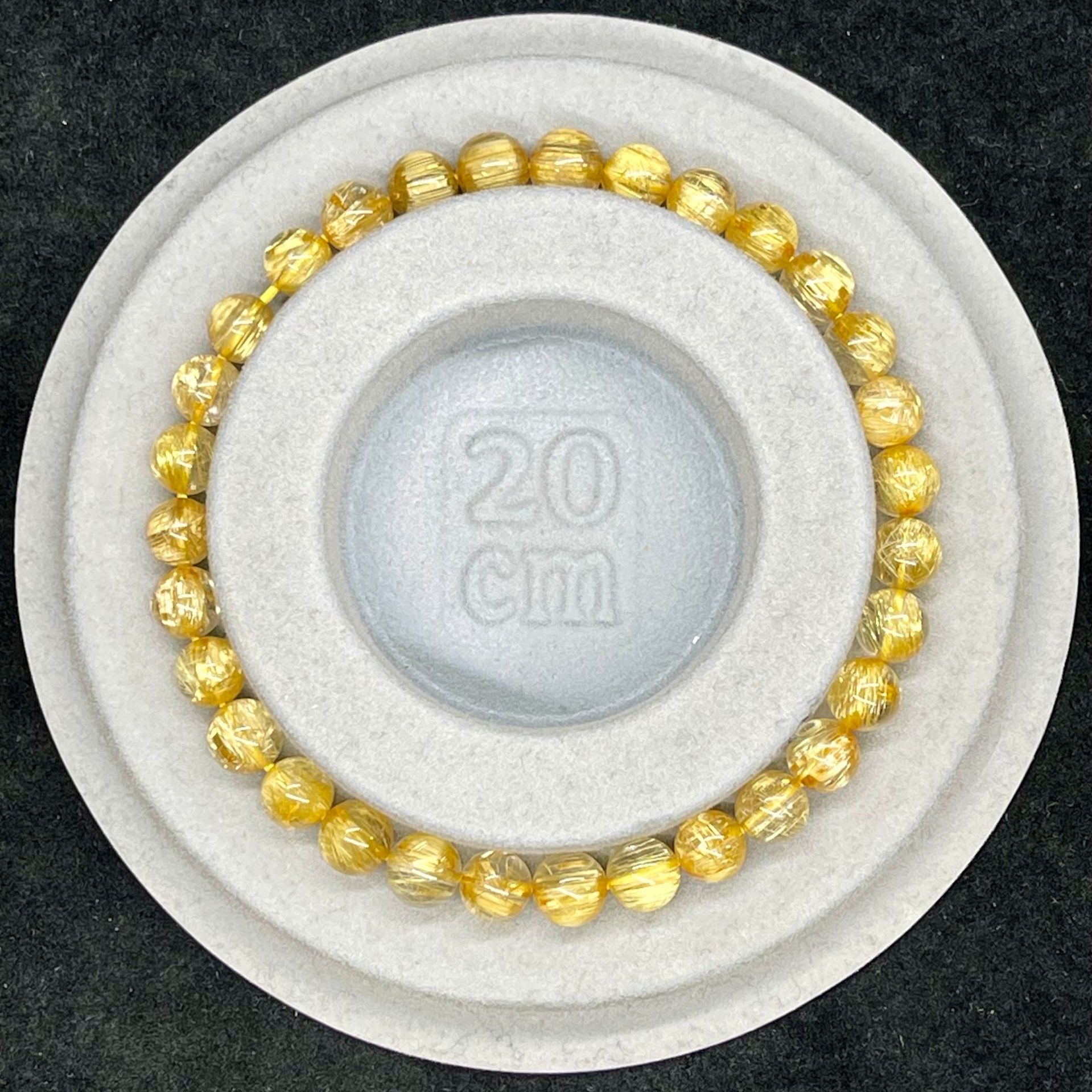最高品質キャッツアイルチルクォーツ ブレスレット 7ｍｍ　20 cm　天然石ブレスレット