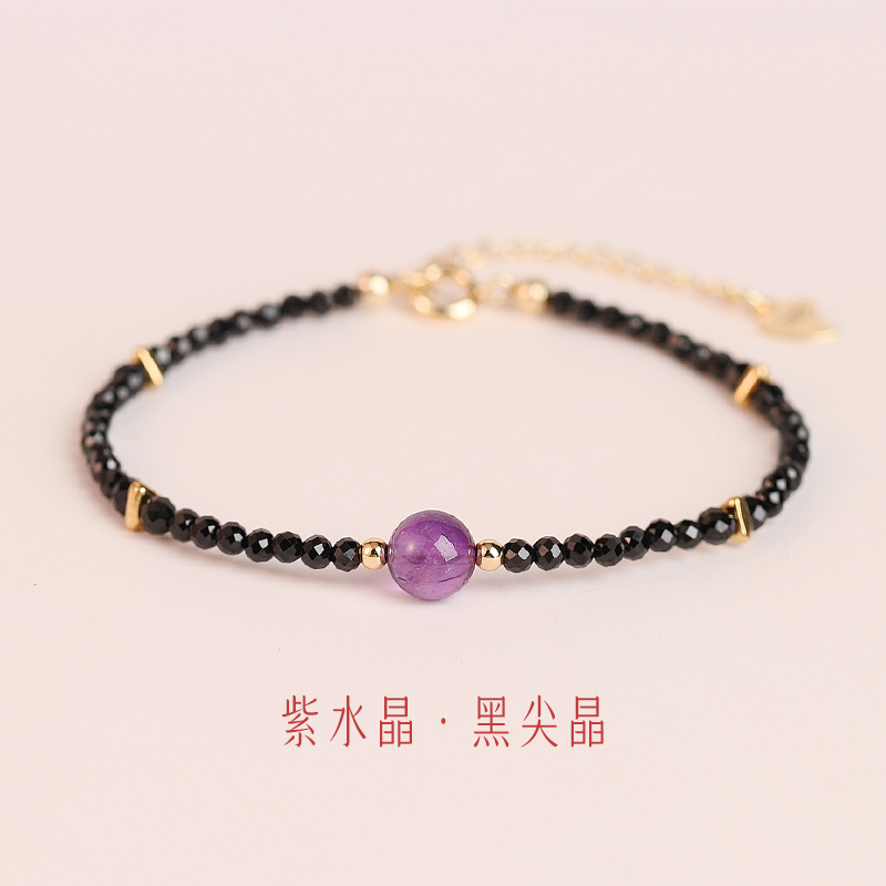 ブラックスピネル　天然石ブレスレット