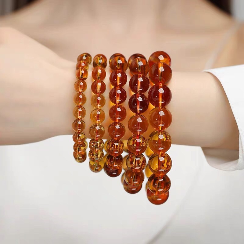 シトリンクォーツ　天然石ブレスレット　黄水晶