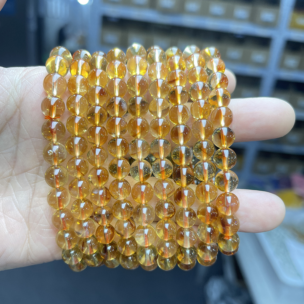 シトリン　天然石ブレスレット　黄水晶