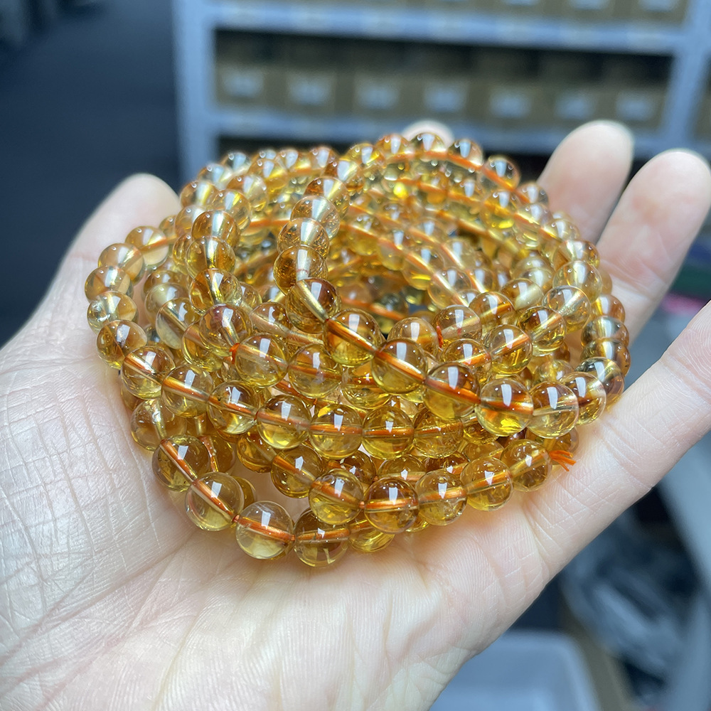 シトリン　天然石ブレスレット　黄水晶