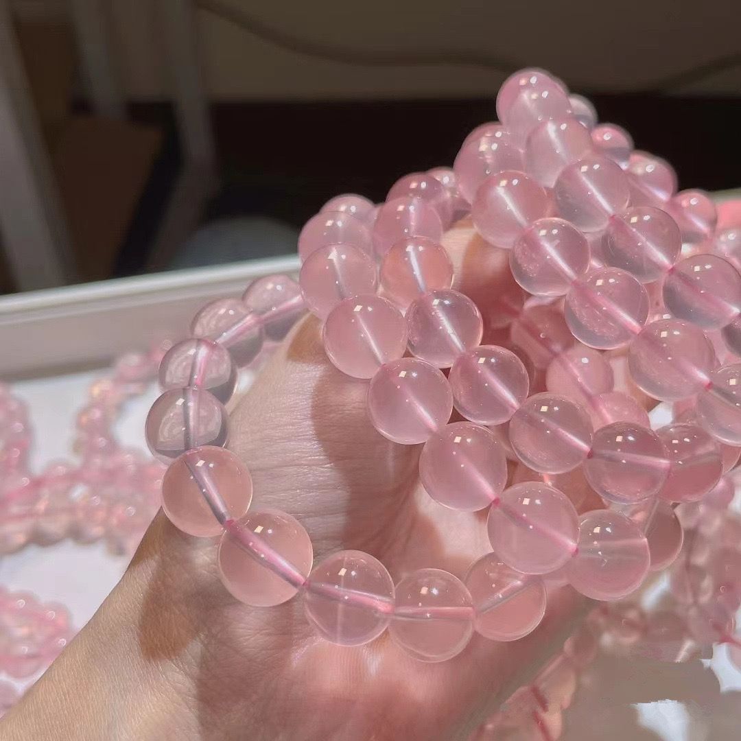 ローズクォーツ　天然石ブレスレット　紅水晶