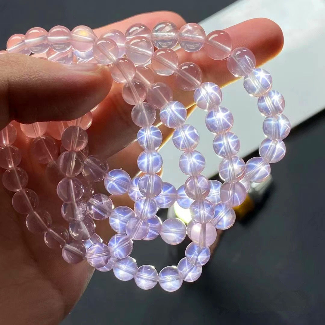 ローズクォーツ　天然石ブレスレット　紅水晶