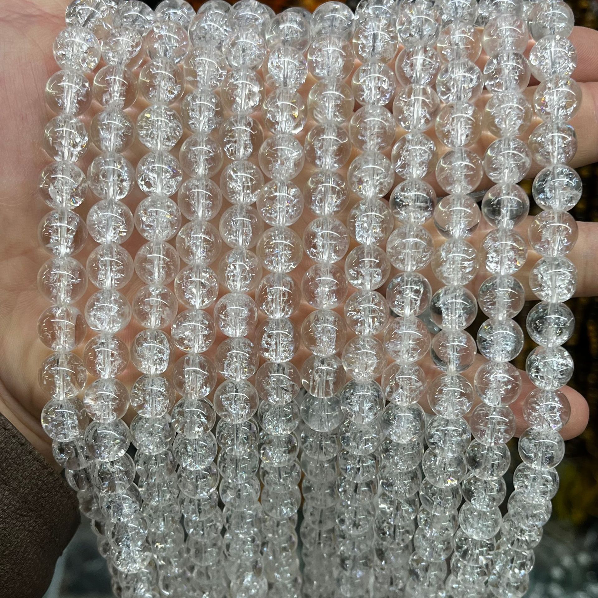 ヒマラヤクラック水晶　天然石ブレスレット