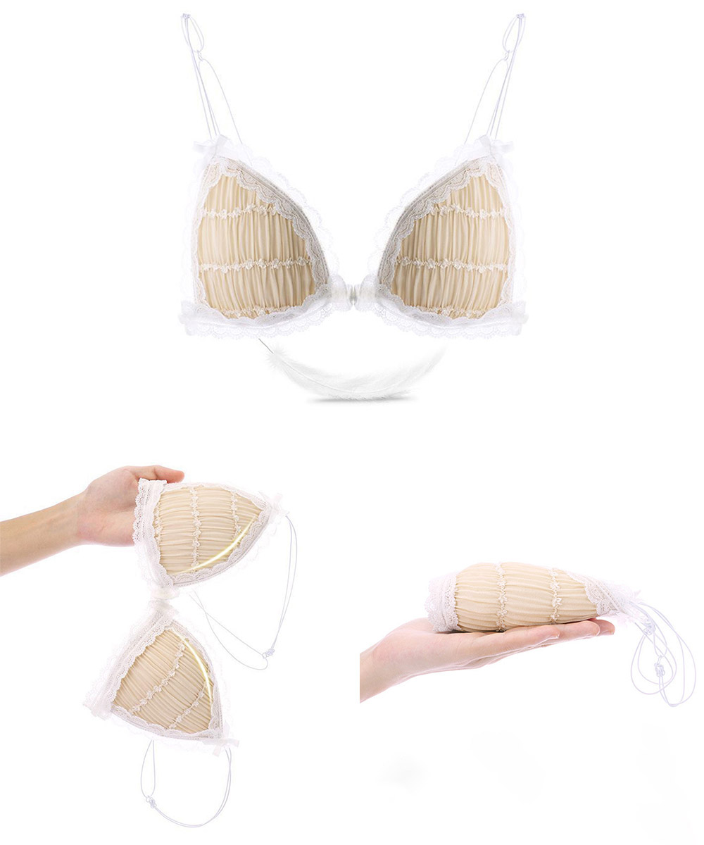 エロ下着 前開き無線ブラ＆ショーツ上下セット