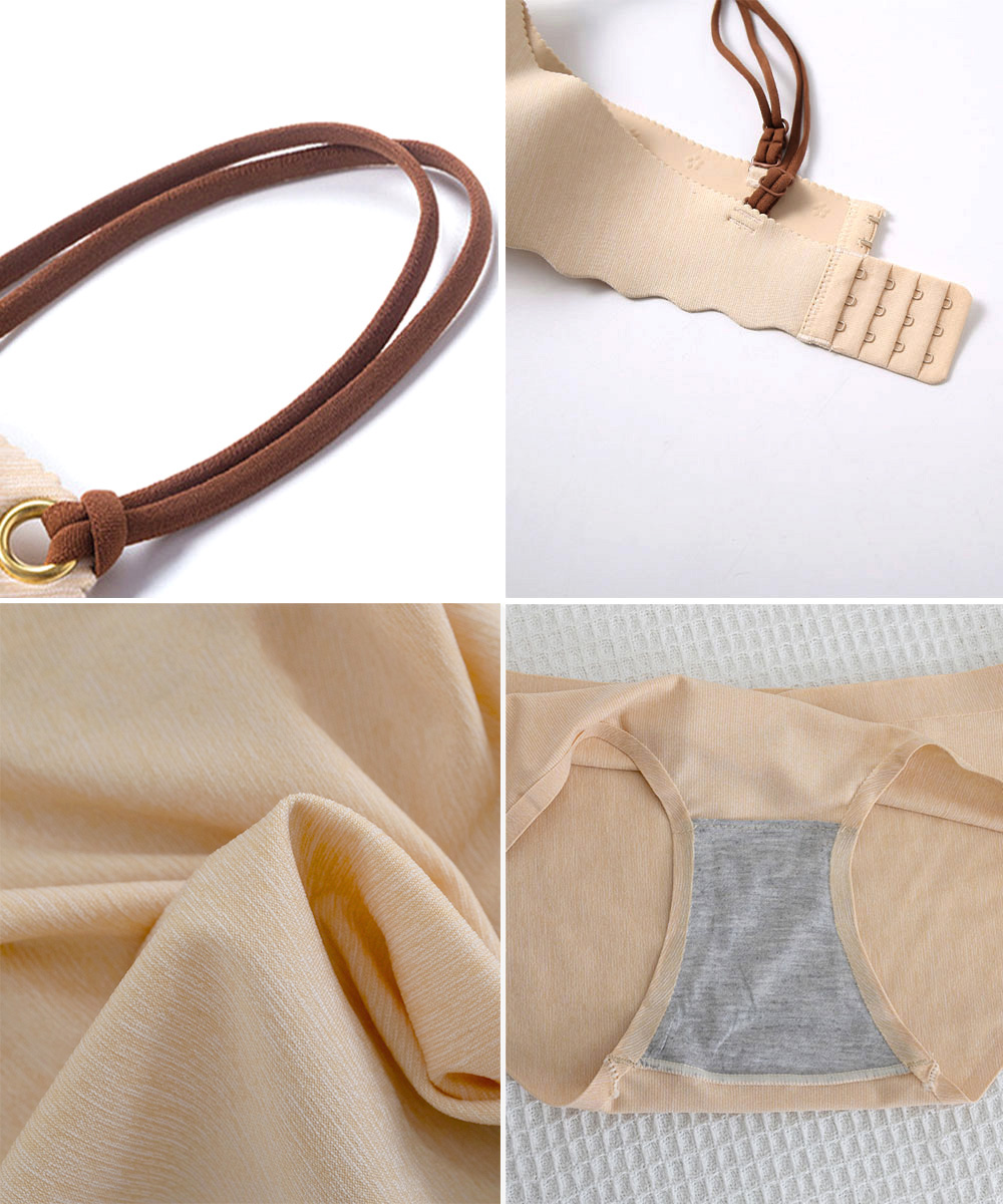 エロ下着 編み上げ谷間メイクブラ＆ショーツセット