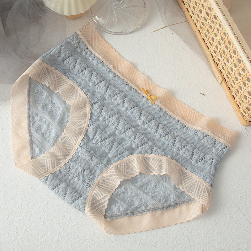 エロ下着 綿素材レース刺繍ショーツ 魅惑の三角パンツ 7色展開