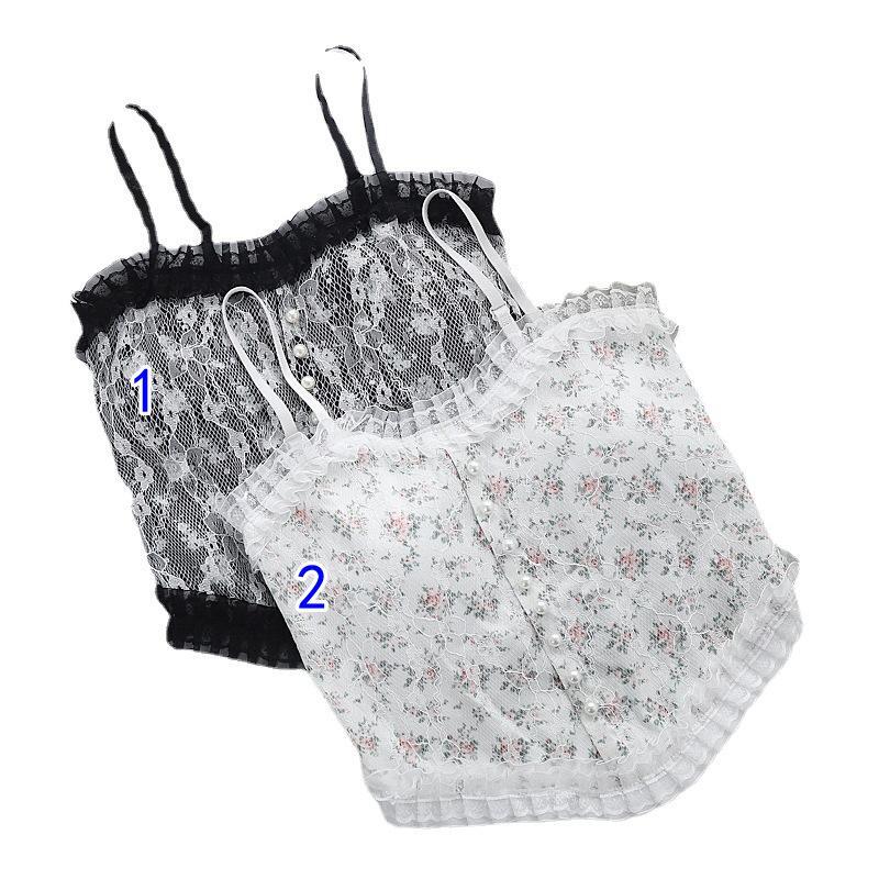 エロ下着 二色選択可能テディランジェリー胸元レースキャミソール