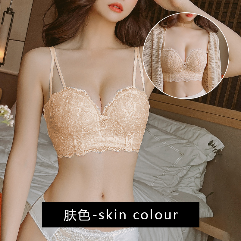 エロ下着 美背レースアップ ベアトップブラジャー