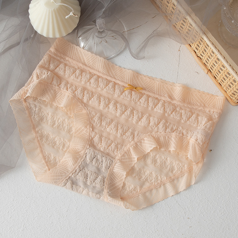 エロ下着 綿素材レース刺繍ショーツ 魅惑の三角パンツ 7色展開