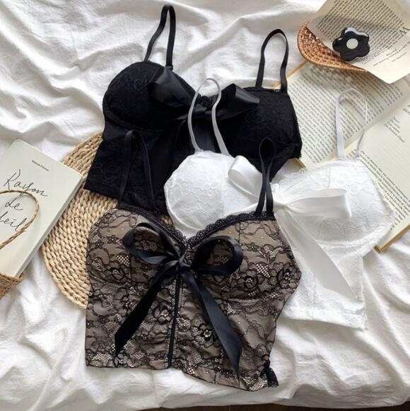 エロ下着 セクシーテディランジェリー レースリボン付きブラセット