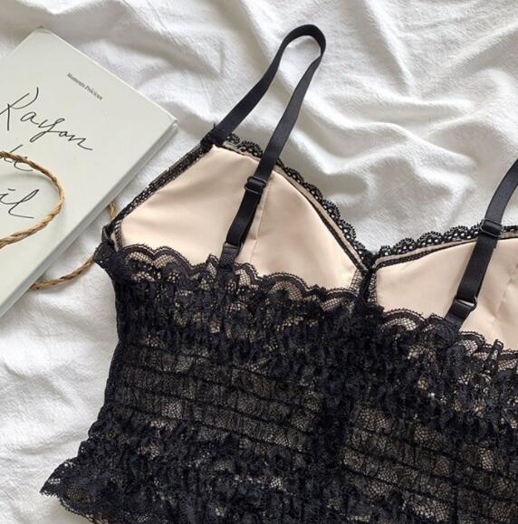 エロ下着 セクシーテディランジェリー レースリボン付きブラセット