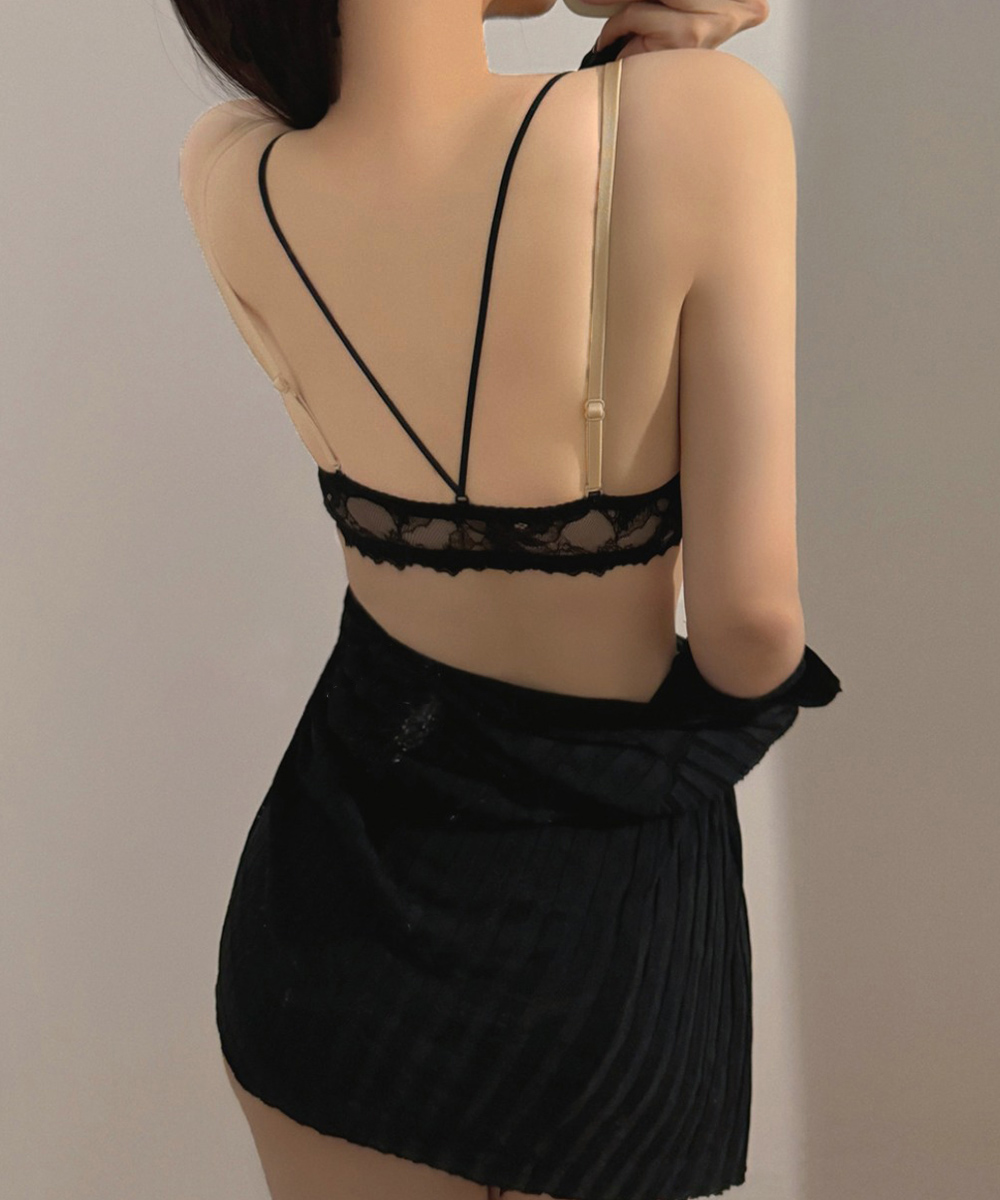 エロ下着 前開きレース豹柄ブラ＆ショーツセット