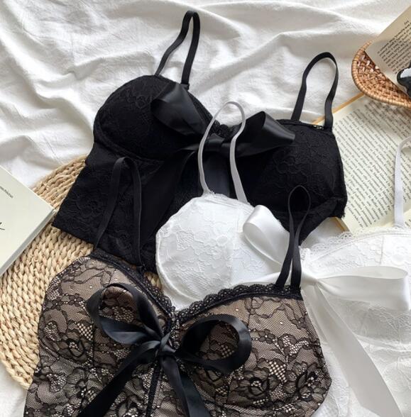 エロ下着 セクシーテディランジェリー レースリボン付きブラセット