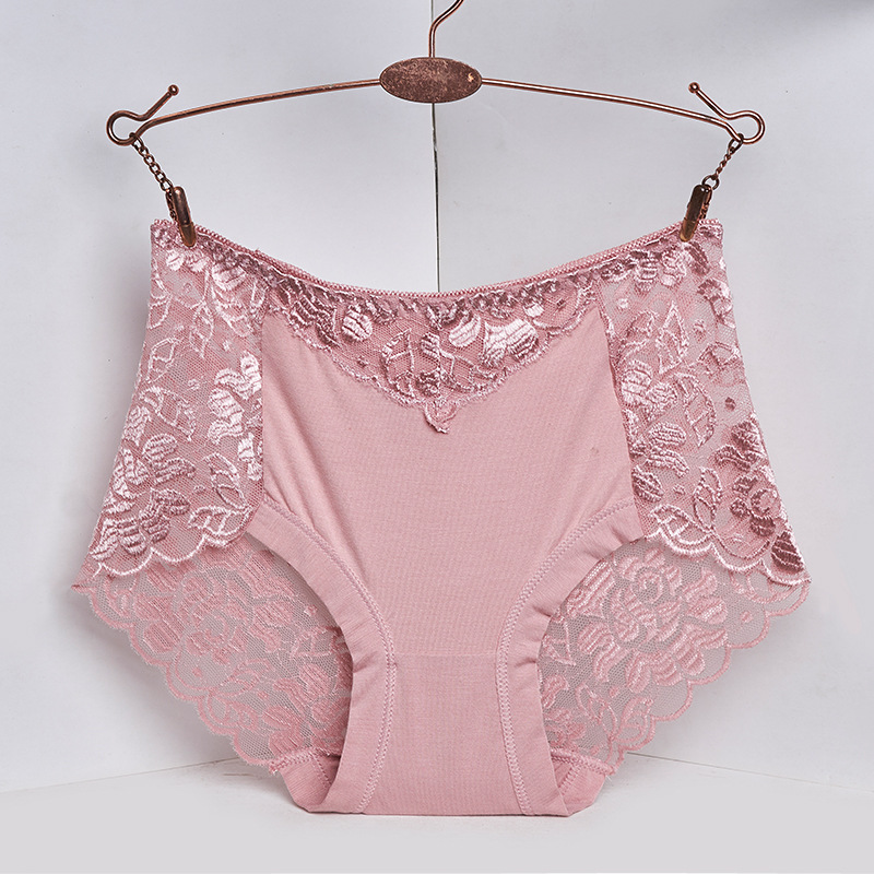 エロ下着 女性用レース刺繍ショーツ綿混素材大きいサイズ対応十色展開