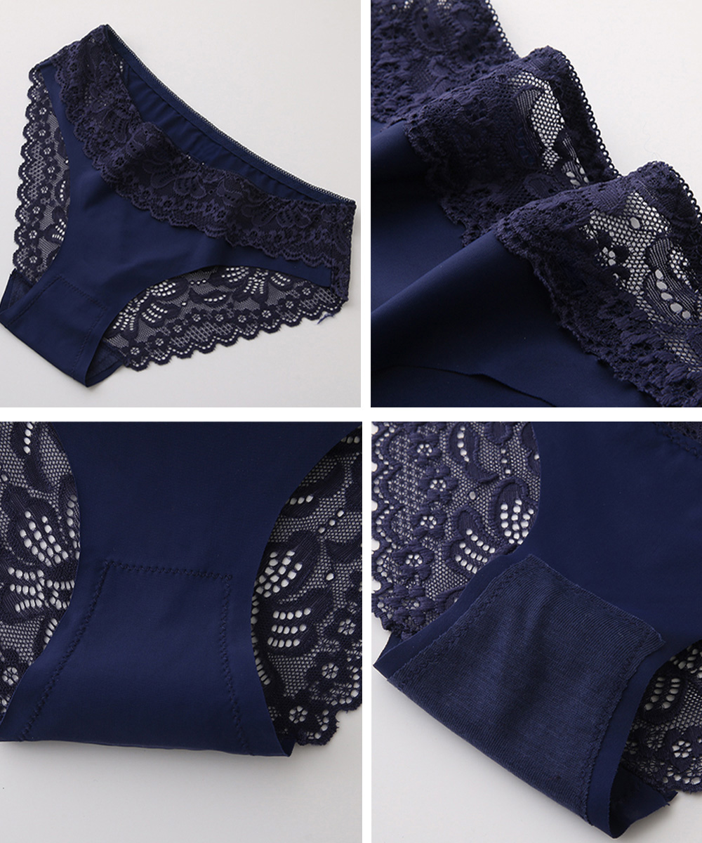 エロ下着 花柄レース刺繍ショーツ 女性用透け感セクシー下着