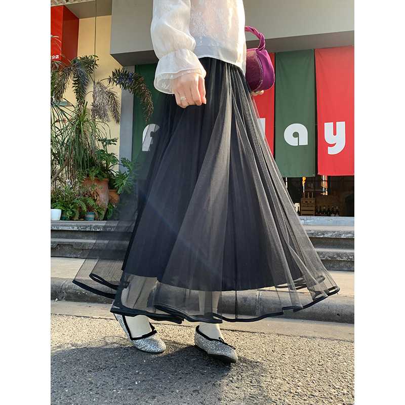 黒のシースルースカートおすすめ12選！透け感を楽しむロングスカートコーデに最適