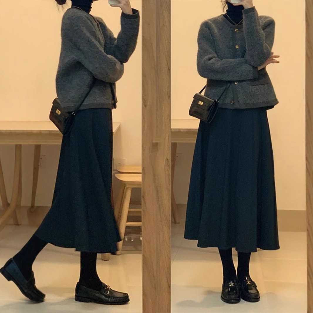 細見えと優雅さを叶える！黒フレアロングスカート5選