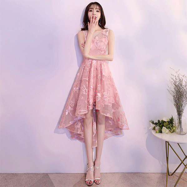 花柄刺繍チュールフィッシュテールキャバドレス