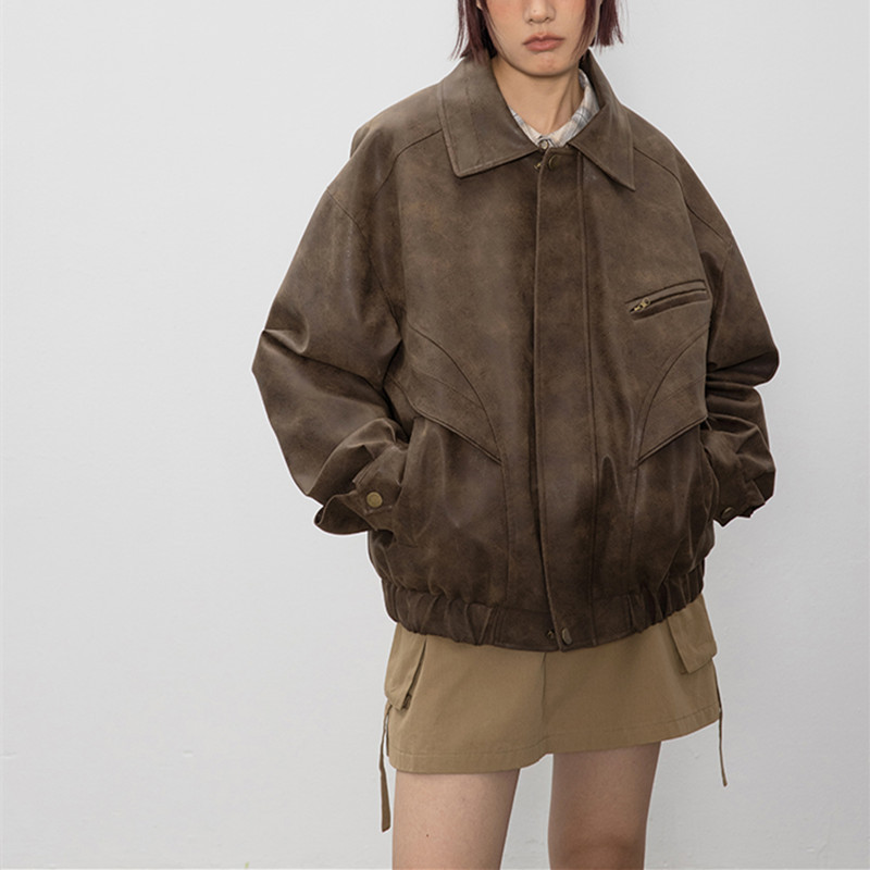 Y2Kファッション レトロブルゾン