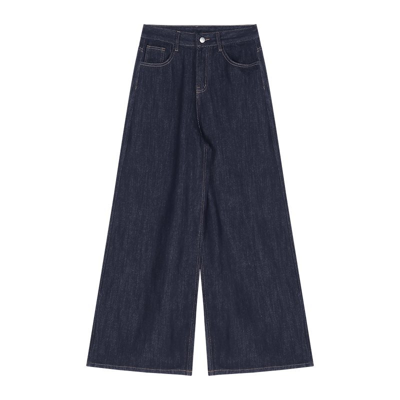 Y2Kファッション ハイウエストワイドデニムパンツ