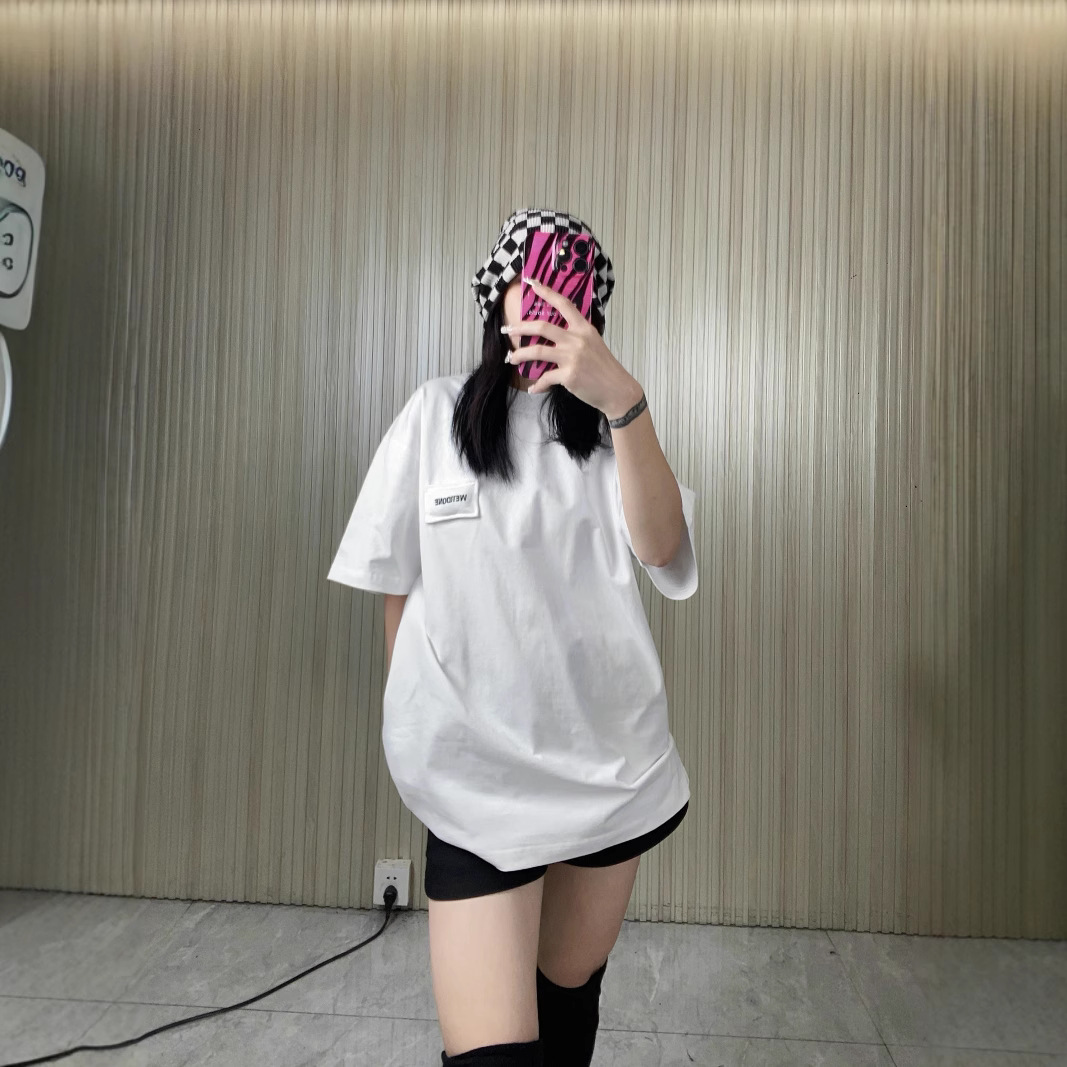 Y2Kファッション クマ柄プリントゆったり半袖Tシャツ