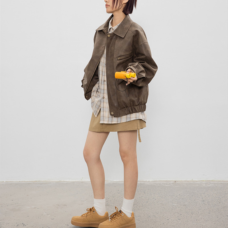 Y2Kファッション レトロブルゾン