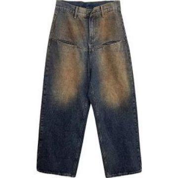 Y2Kファッション 古着風ワイドデニムパンツ