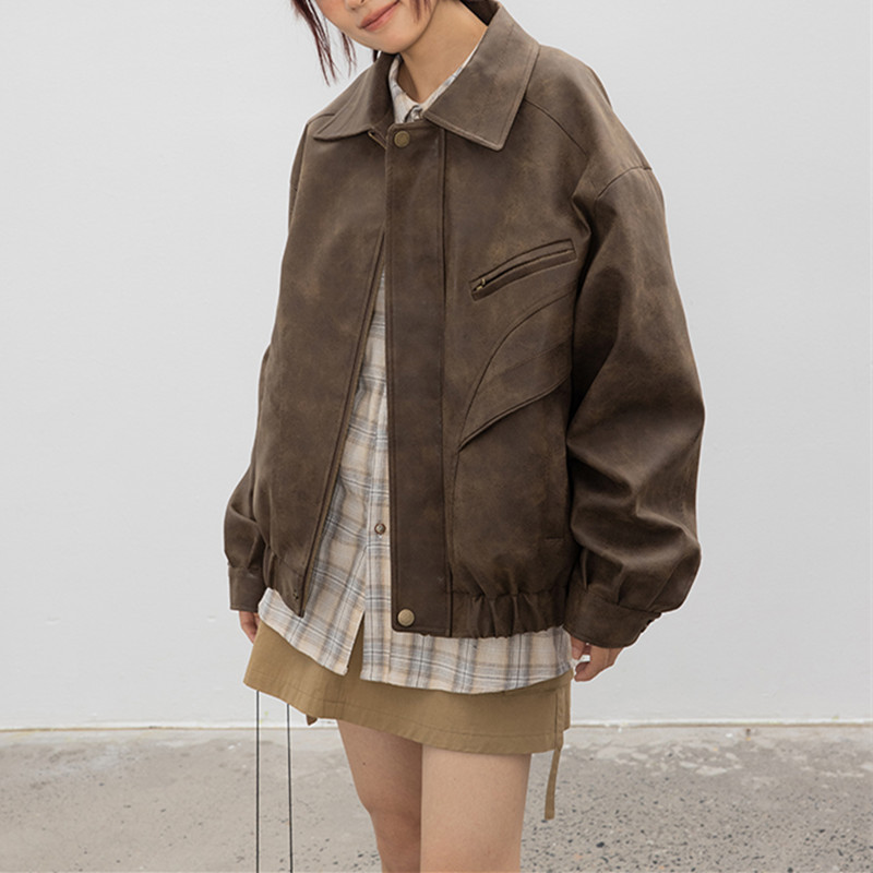 Y2Kファッション レトロブルゾン