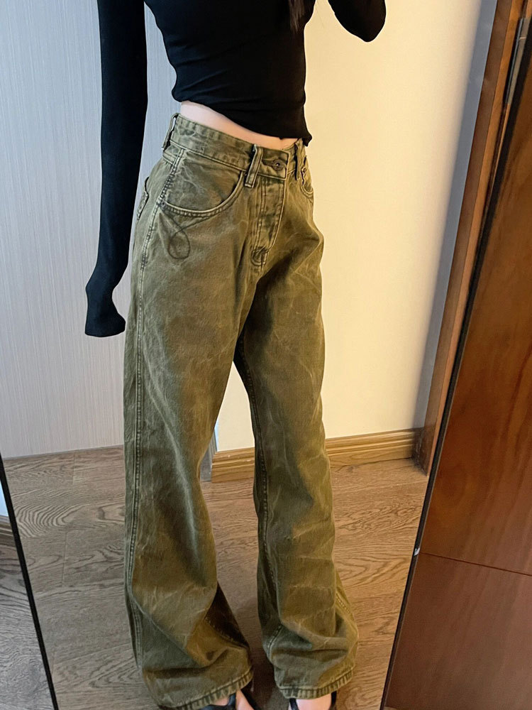Y2Kファッション フィット感抜群Vネック長袖トップス