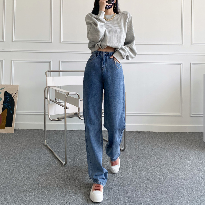 Y2Kファッション 超ロングフレアデニムパンツ