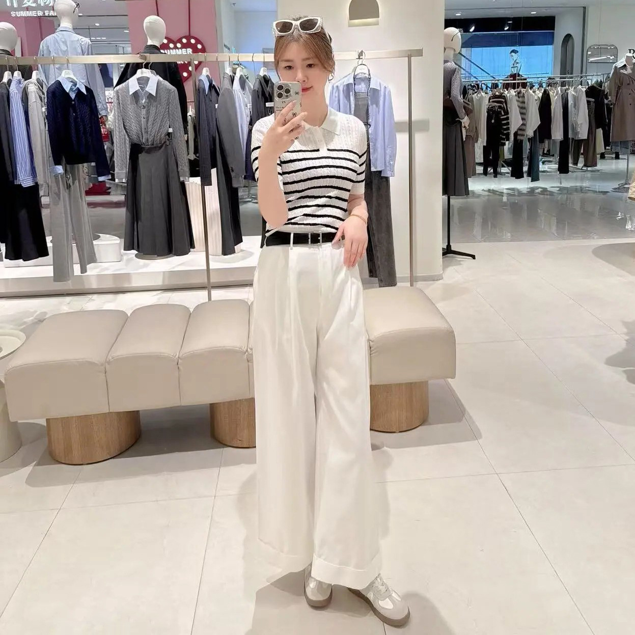 Y2Kファッション レトロハイウエストワイドパンツ