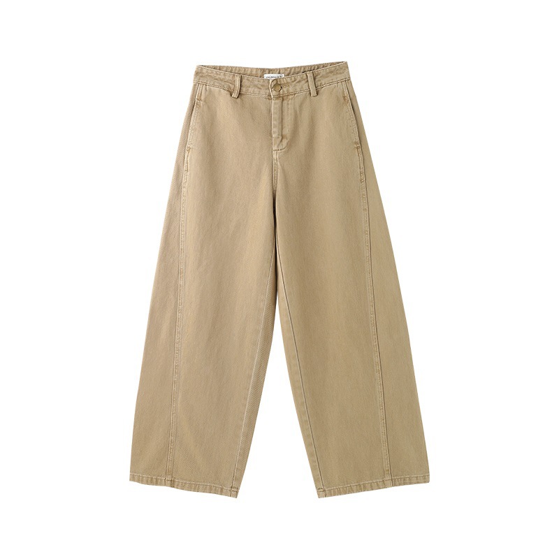 Y2Kファッション ハイウエストワイドレッグデニムパンツ