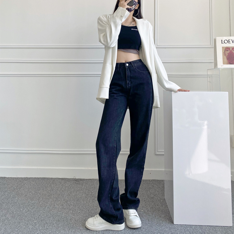 Y2Kファッション 超ロングフレアデニムパンツ