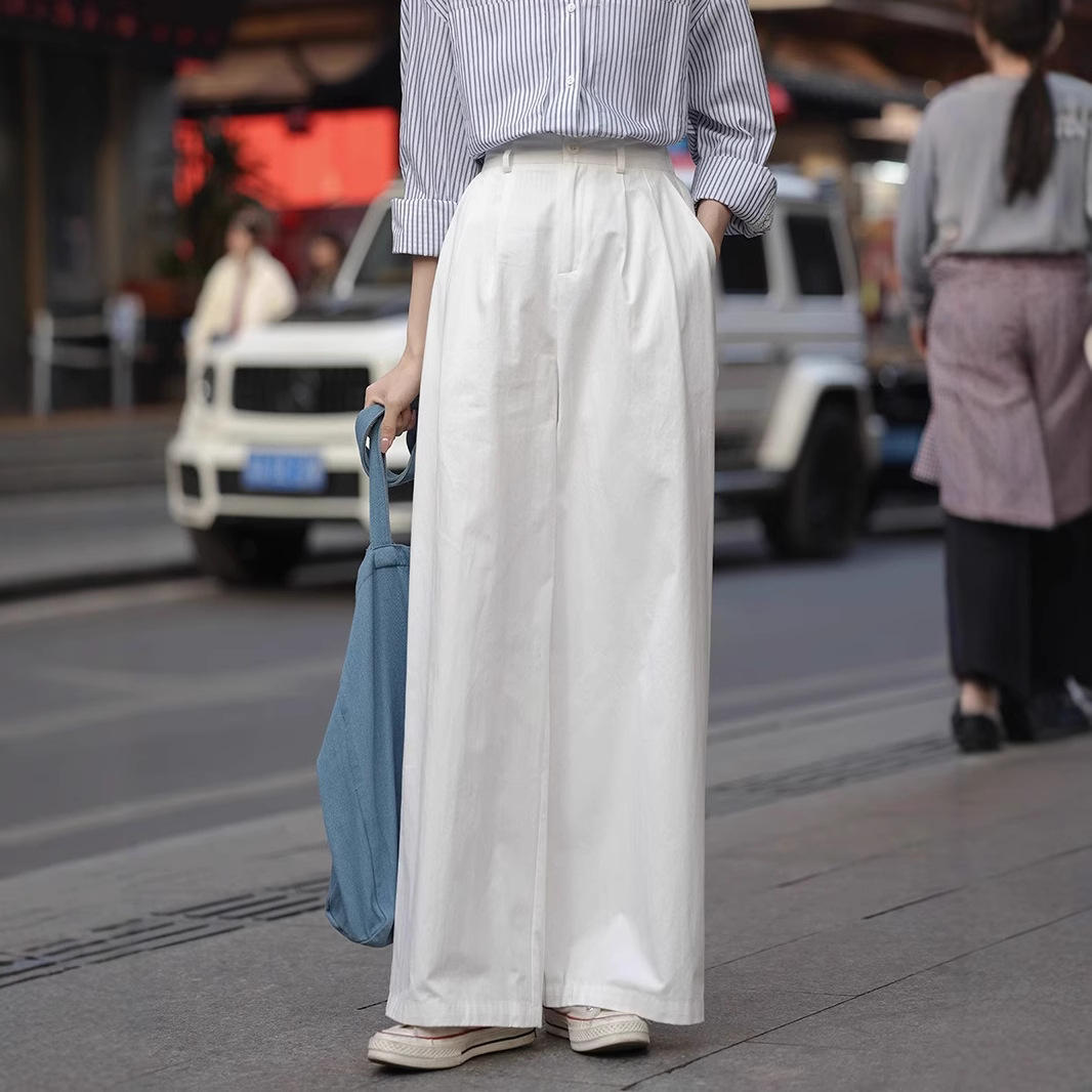 Y2Kファッション ハイウエストワイドレッグパンツ