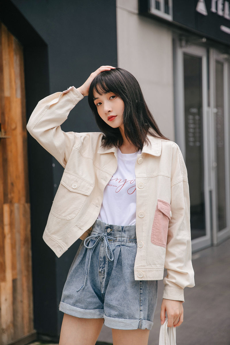 Y2Kファッション ワークテイストデニムジャケット