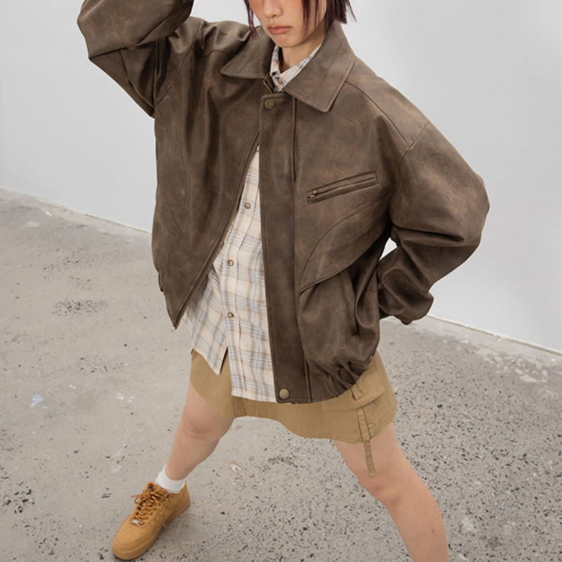 Y2Kファッション レトロブルゾン