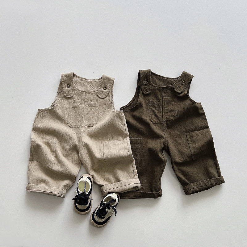 キッズファッション こども用サロペット風ショートパンツ