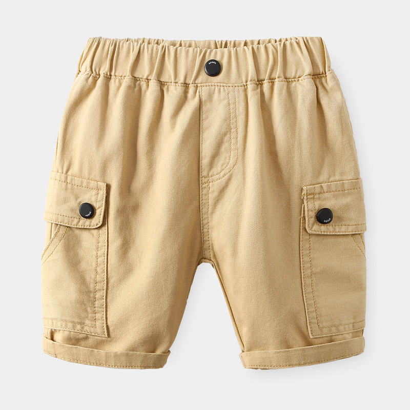 キッズファッション 男の子用カーゴポケット付きハーフパンツ