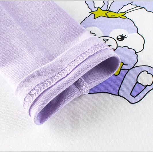 キッズファッション うさぎとカップケーキプリント長袖Tシャツ