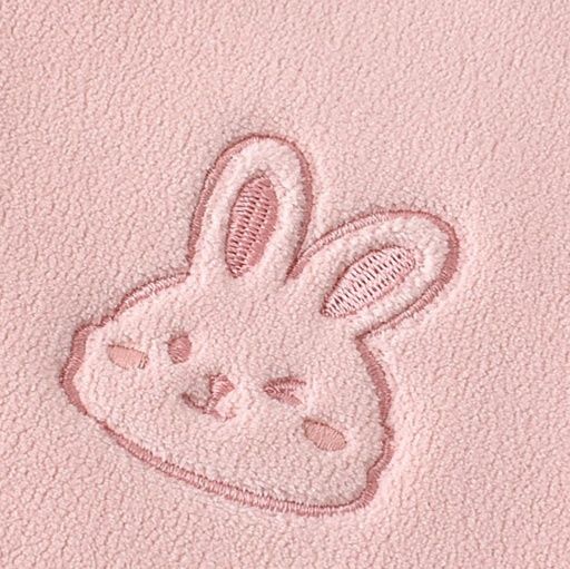 キッズファッション ふわふわ動物刺繍付きフード羽織りトレーナー