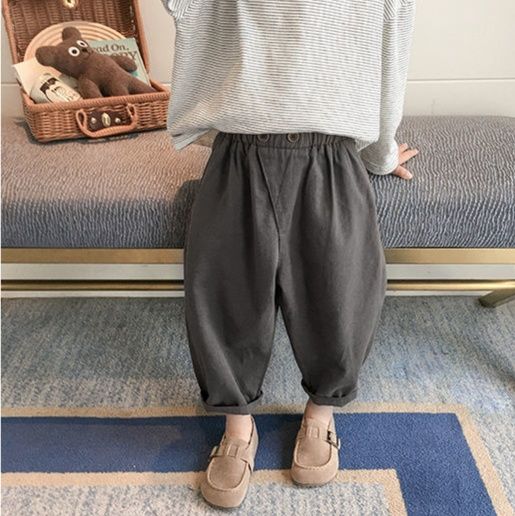 キッズファッション ゆったりシルエットウエストゴムサルエル風パンツ