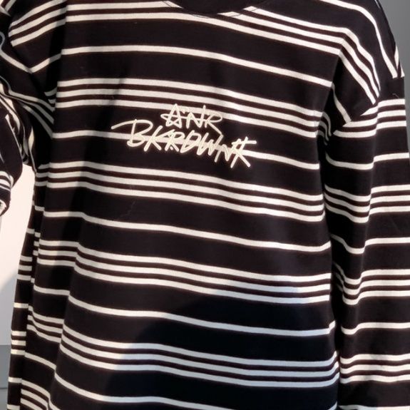 キッズファッション 男の子女の子兼用ボーダー柄長袖Tシャツ90-150センチ韓国風