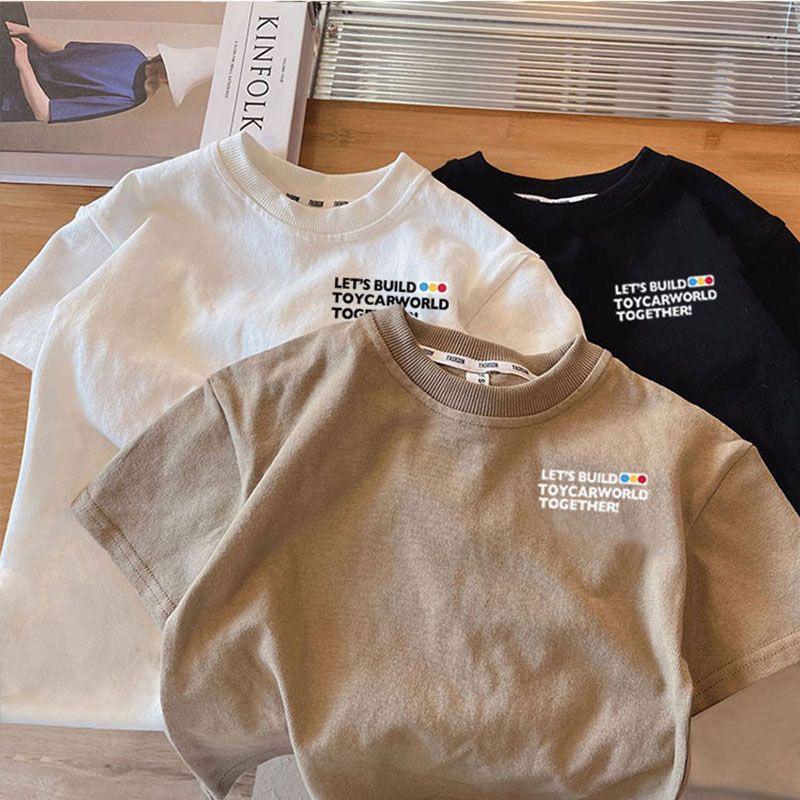 キッズファッション 働く車いっぱいプリント長袖Tシャツ